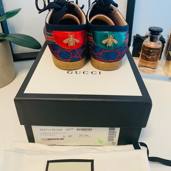 Gucci GG Lame Sneakers size 39 - Picture 6 of 8